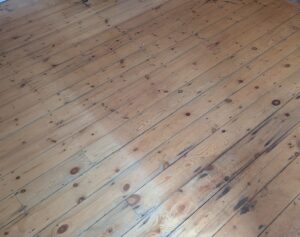 BEFORE Pine Floorboards Thornton, Leicestershire