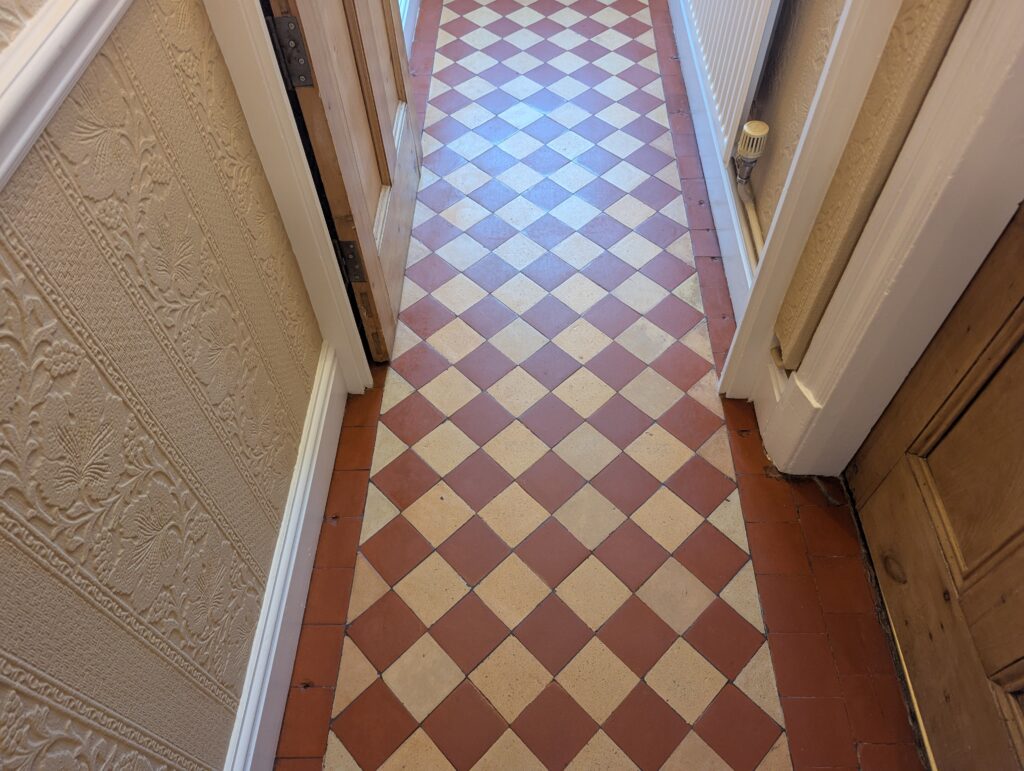 AFTER Victorian Tile Floor Narborough (9) Stripped, Deep Cleaned and Sealed