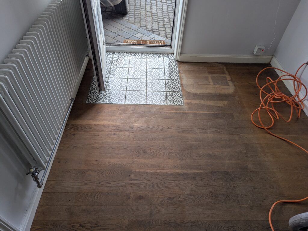 BEFORE Oak Floor Hallway Nuneaton