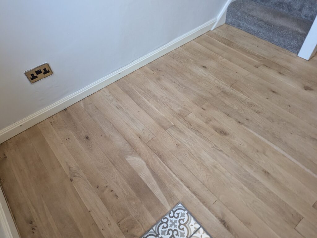 Sanded Oak Floor Hallway Nuneaton